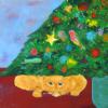 le chat acrylic on canvas (album cover)
30x 30